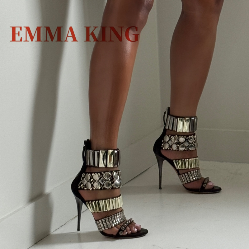 Summer Clothing For Petite Women - Zwart verfraaid enkelbandje sandalen zomer vrouwen
