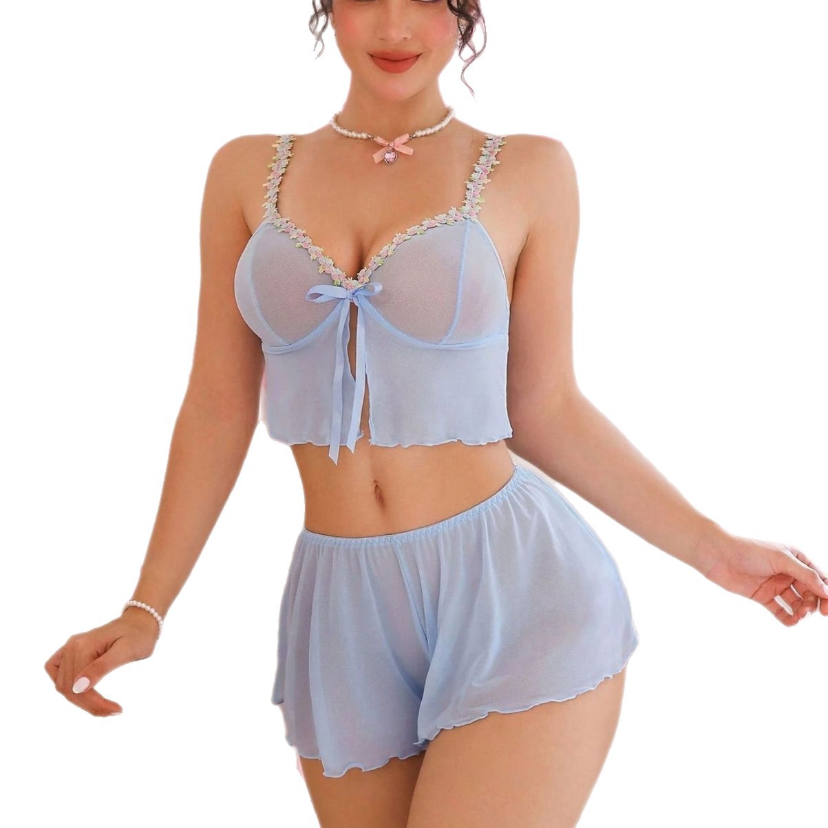 Summer Clothing Sets Women - 2-delige sexy roze schattige loungewear/homewear set
