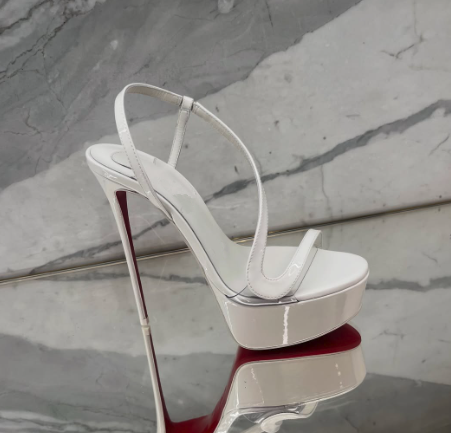 Summer Clothing For Petite Women - Metallic leren platform stiletto sandalen sexy