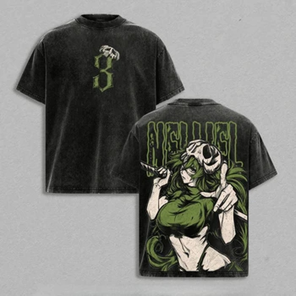 Vintage Summer Clothing Men - Anime BLEACH Gedrukt T-shirt Nelliel Tu