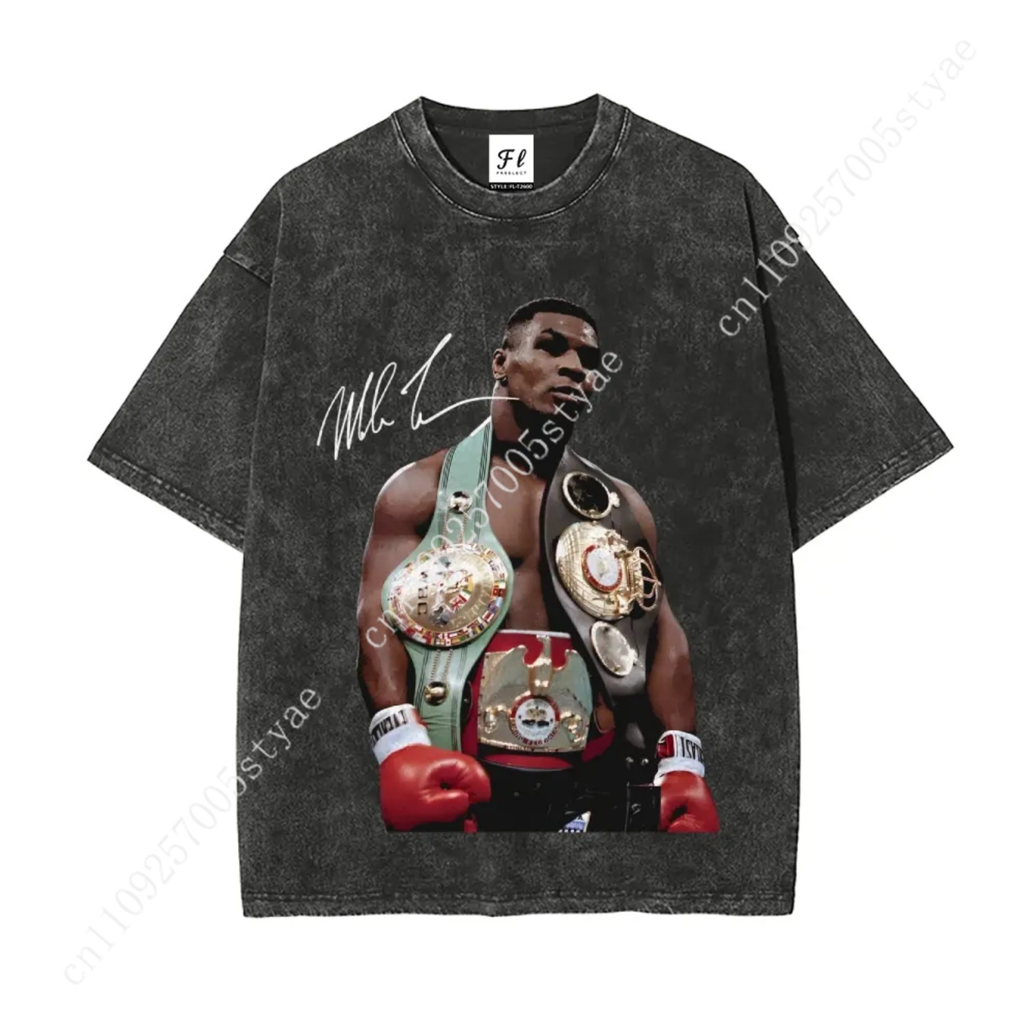 Summer Quilt - Mike Tyson T-shirt, jaren 90 vintage