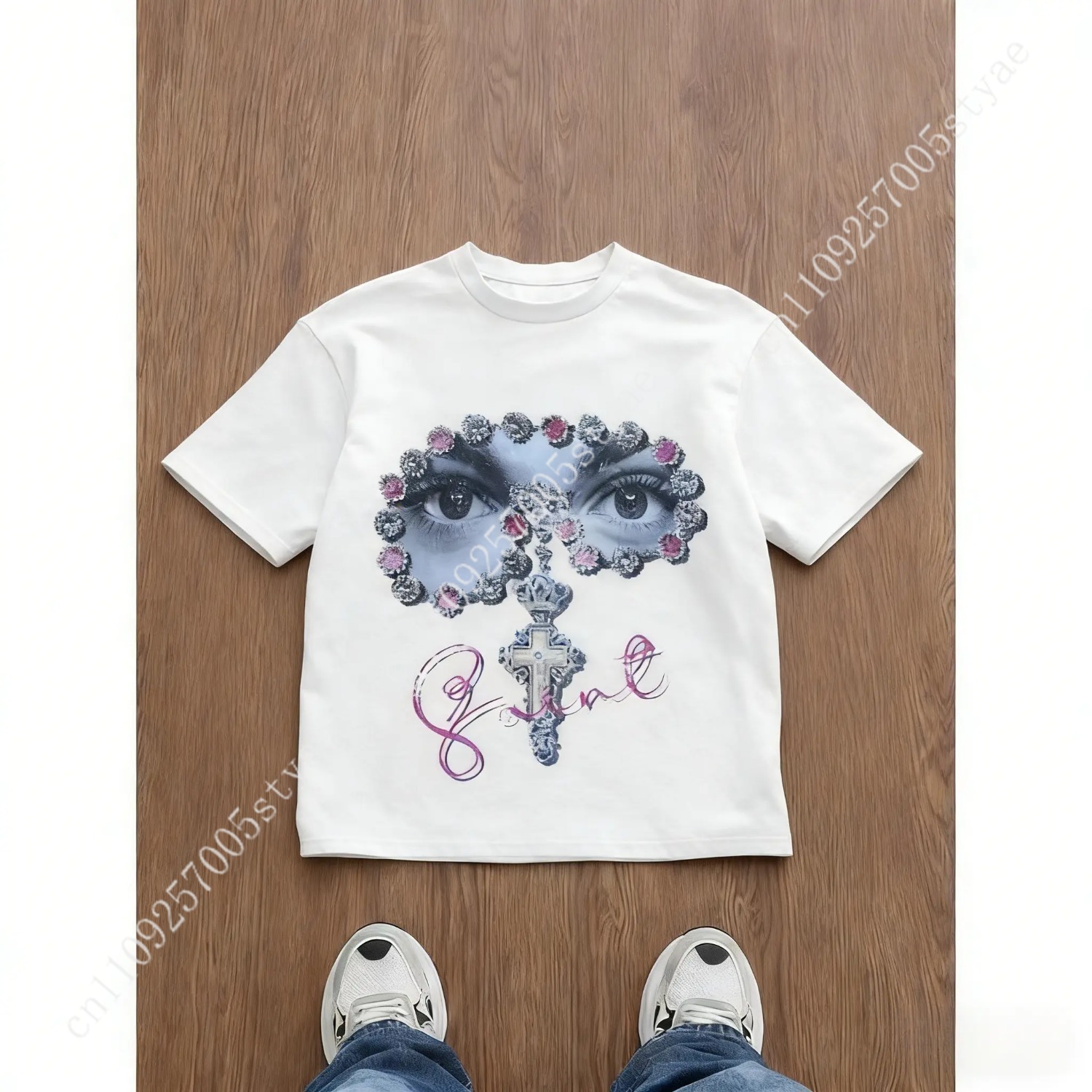 Summer Quilt - Losvallend T-shirt voor heren met grafische