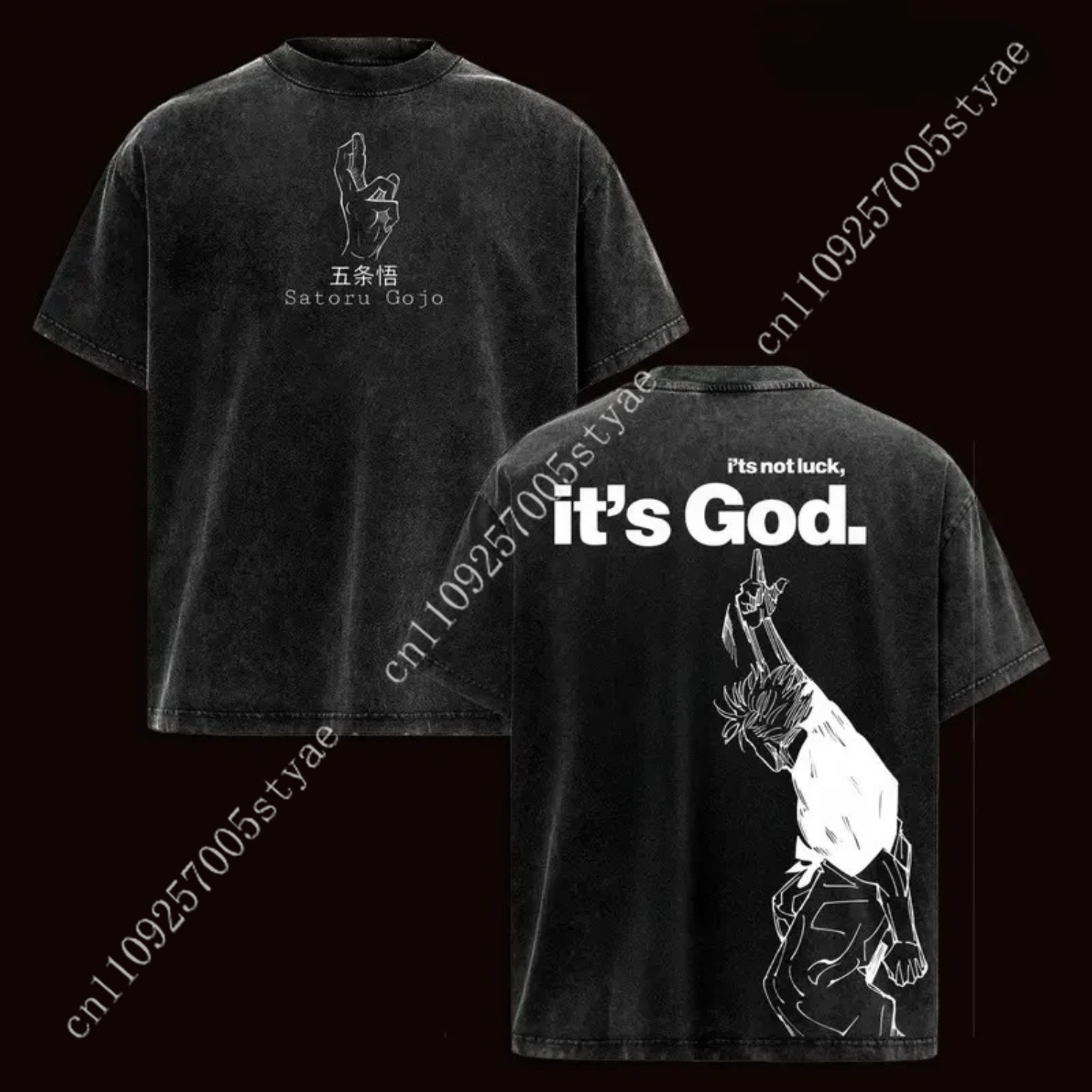 Summer Quilt - Anime Gojo Satoru Grafische T-shirt Heren