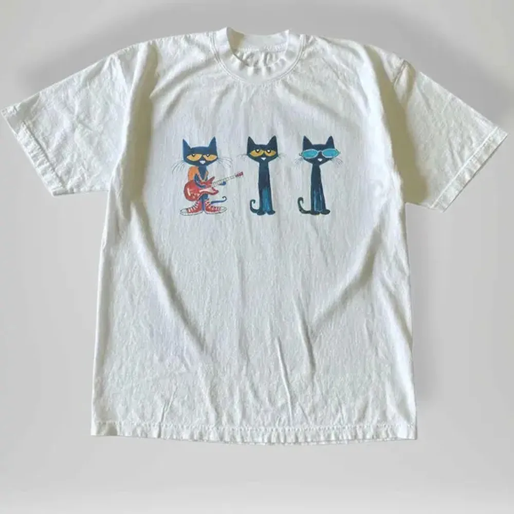 Summer Grunge Clothing - Schattig Pete de Kat T-shirt, kattenliefhebber,