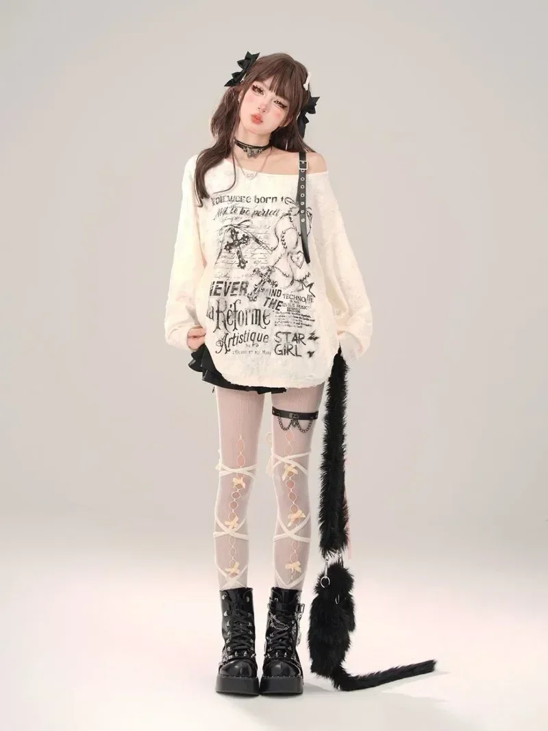 Grunge Gothic Off Schouder Gra - Summer Grunge Clothing recensie en prijs