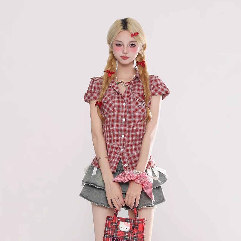 Harajuku Vintage Gothic Geruit - Summer Grunge Clothing recensie en prijs