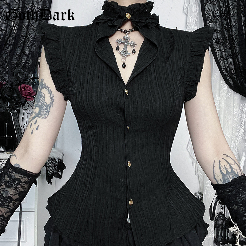 Goth Dark 90s Grunge Single Br - Summer Grunge Clothing recensie en prijs