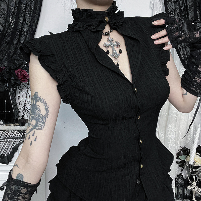 Goth Dark 90s Grunge Single Br - Summer Grunge Clothing recensie en prijs