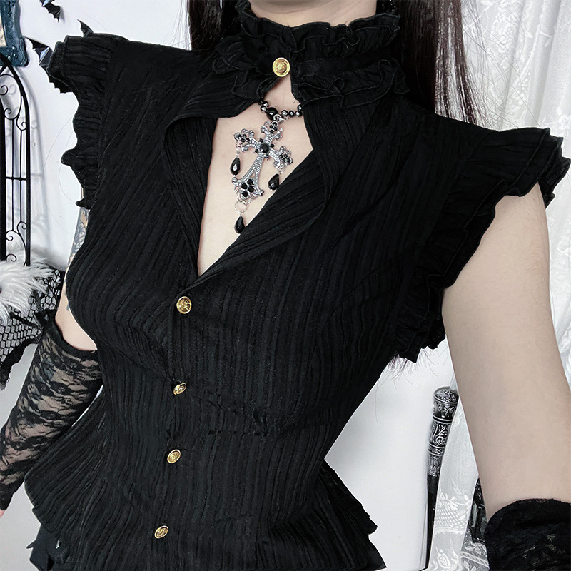 Goth Dark 90s Grunge Single Br - Summer Grunge Clothing recensie en prijs