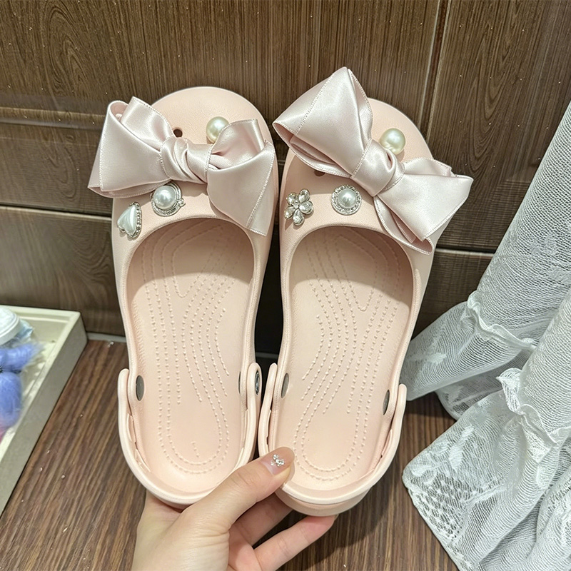 Roze satijnen strik schattige  - Summer Clothing Korea recensie en prijs