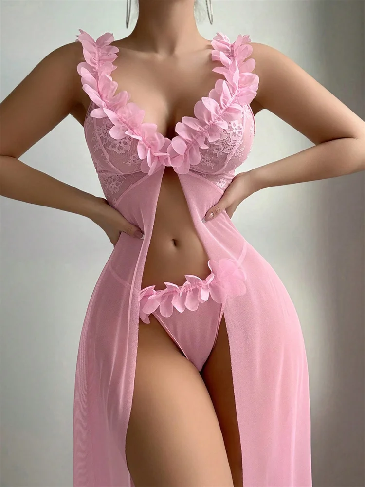 Roze bloemen sexy nachtkleding - Summer Clothing For Petite Women recensie en prijs
