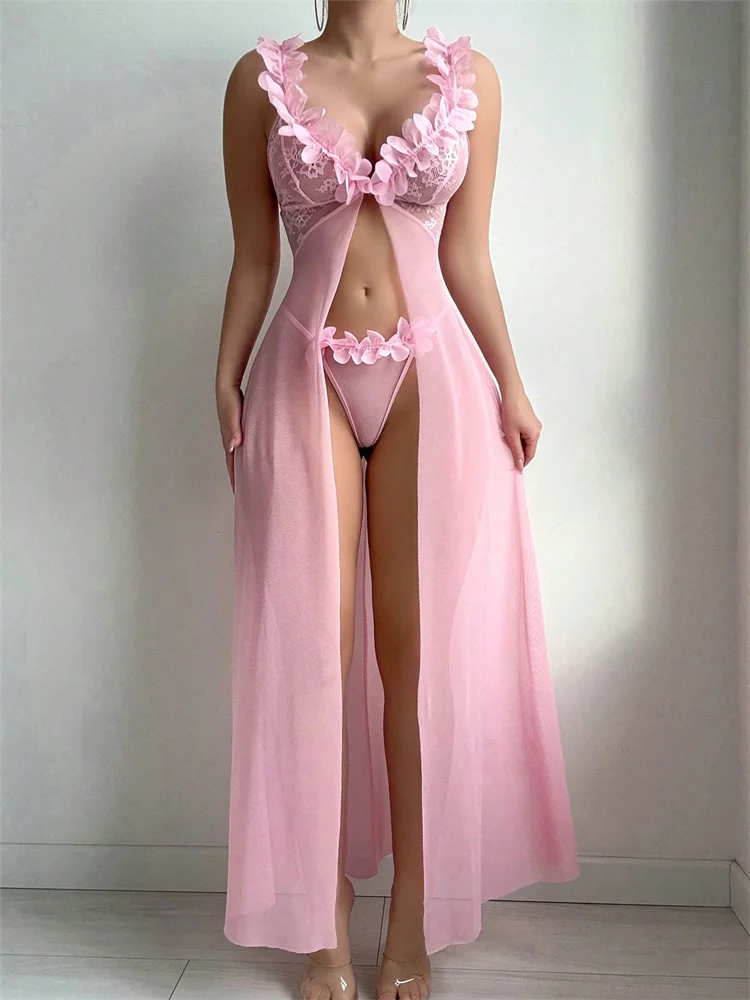 Roze bloemen sexy nachtkleding - Summer Clothing For Petite Women recensie en prijs