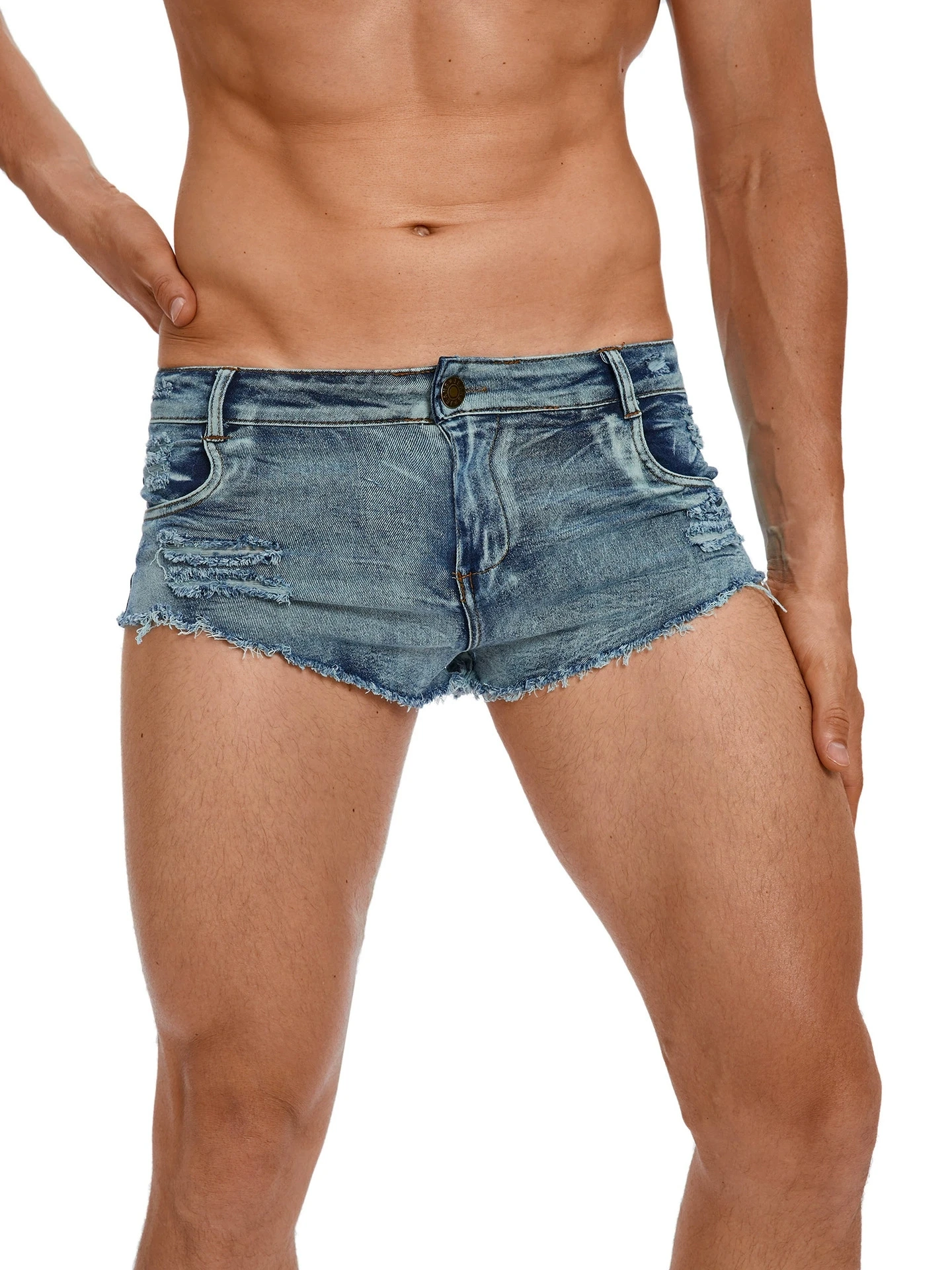 Heren jeansshorts met lage tai - Vintage Summer Clothing Men recensie en prijs