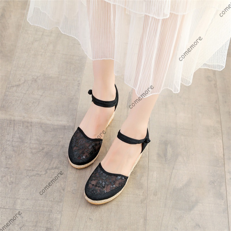 Dames kanten mesh espadrille s - Espadrille Sandal Women recensie en prijs