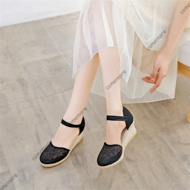 Dames kanten mesh espadrille s - Espadrille Sandal Women recensie en prijs