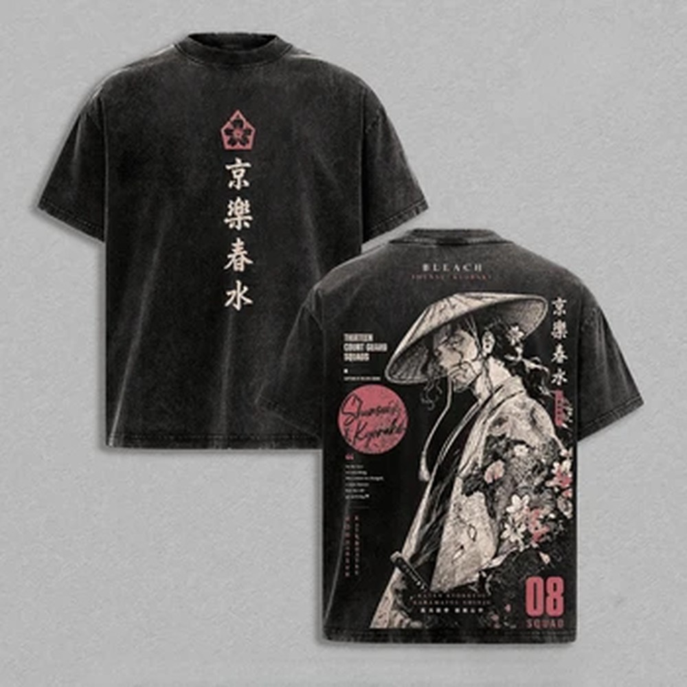 Kyoraku Shunsui Anime BLEACH T - Vintage Summer Clothing Men recensie en prijs