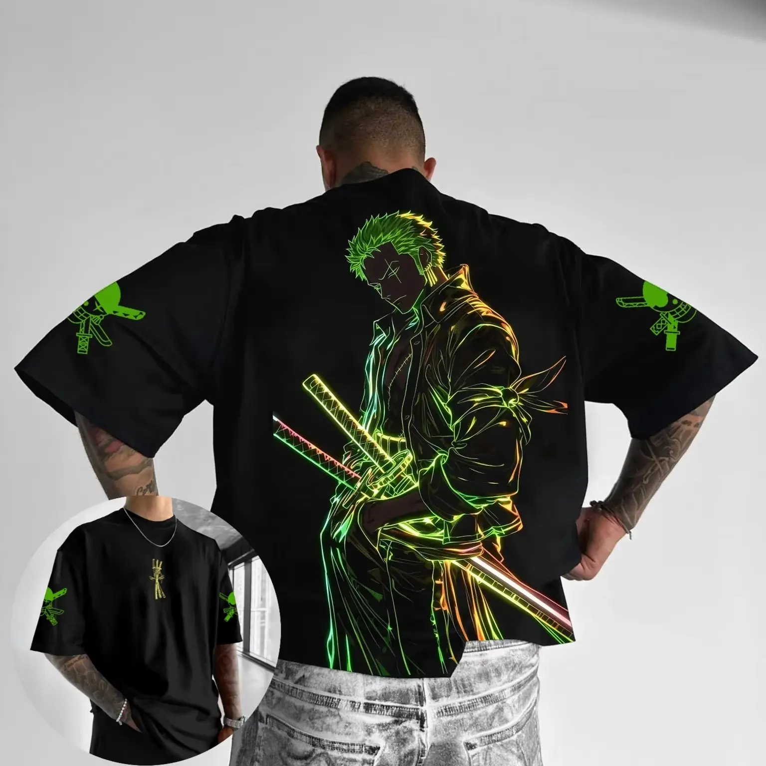 Zomer Y2k Anime Een Stuk Zoro  - Summer Clothing Men 2025 recensie en prijs