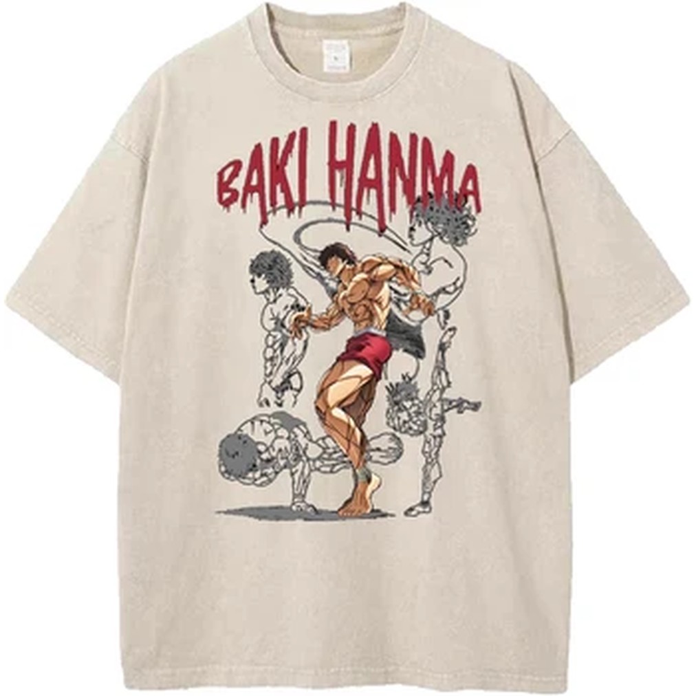 Manga Baki Print T-shirt Haraj - Vintage Summer Clothing Men recensie en prijs